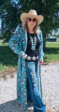 Load image into Gallery viewer, All Turquoise Long Duster Dress
