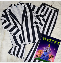 Load image into Gallery viewer, Beetlejuice Striped Flare Pants
