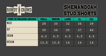 Load image into Gallery viewer, DS BLACK- Shenandoah Stud Shorts
