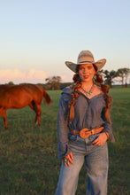 Load image into Gallery viewer, The Danni Off Shoulder Denim Top

