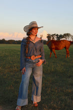 Load image into Gallery viewer, The Danni Off Shoulder Denim Top
