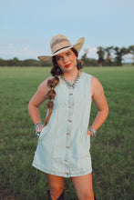 Load image into Gallery viewer, The Dobbs Denim Dress in Light Wash
