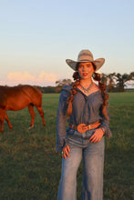 Load image into Gallery viewer, The Danni Off Shoulder Denim Top
