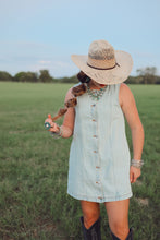Load image into Gallery viewer, The Dobbs Denim Dress in Light Wash
