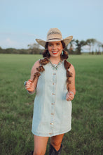 Load image into Gallery viewer, The Dobbs Denim Dress in Light Wash
