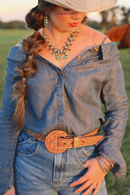 Load image into Gallery viewer, The Danni Off Shoulder Denim Top
