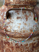 Load image into Gallery viewer, Sterling Silver Prism And Pearl Necklace
