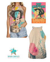 Load image into Gallery viewer, Baha Ranch Turquoise View Retro Pop Western Tank Top

