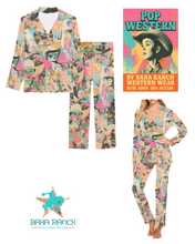 Load image into Gallery viewer, Baha Ranch Retro Pop Western Collage Pajama Set
