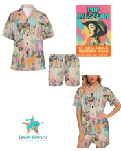 Load image into Gallery viewer, Baha Ranch Retro Pop Western Collage Pajama Set
