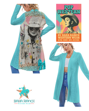 Load image into Gallery viewer, Baha Ranch Retro Pop Western Groovy Cowgirl Lightweight Cardigan
