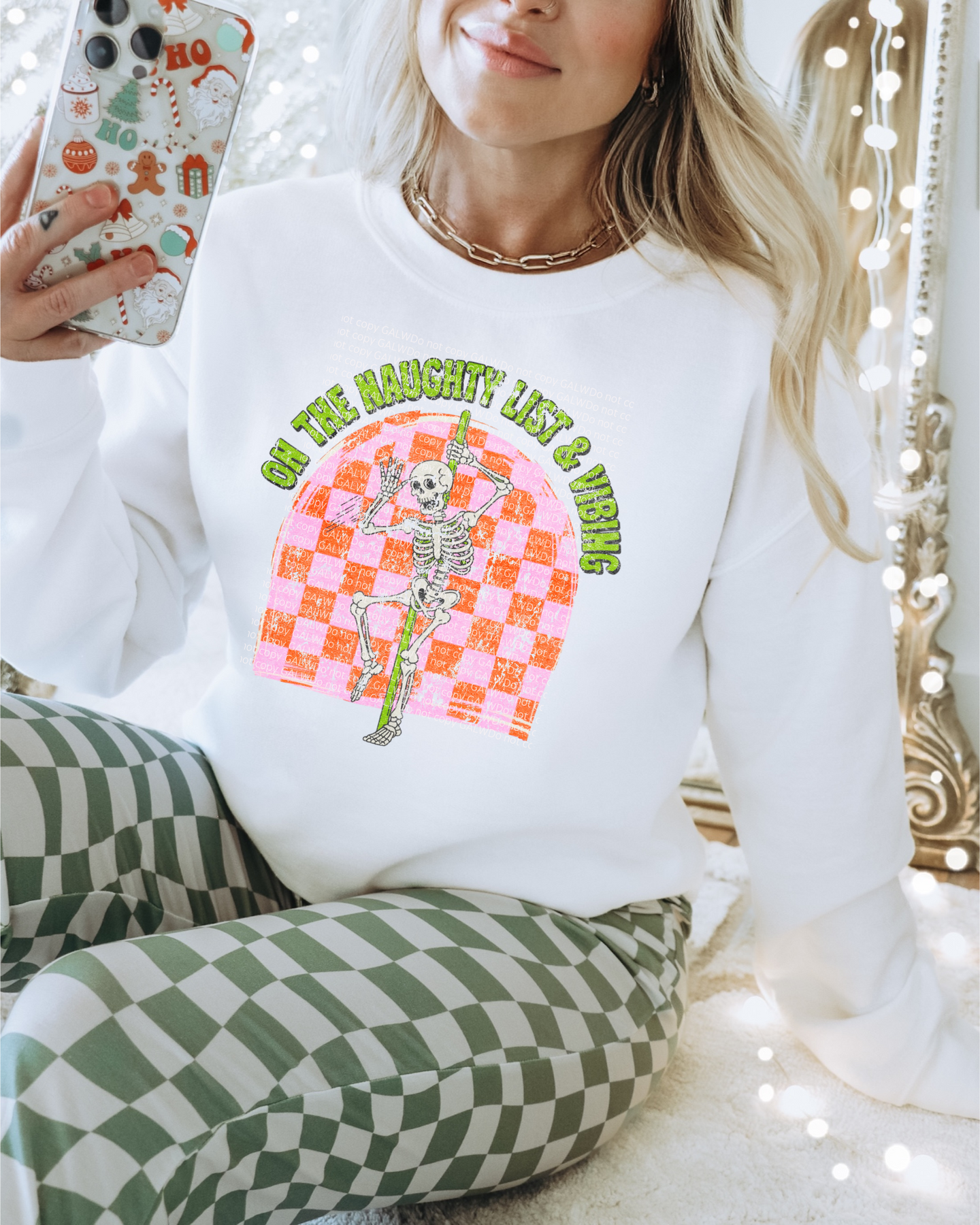 On the naughty list & vibing tee or sweatshirt