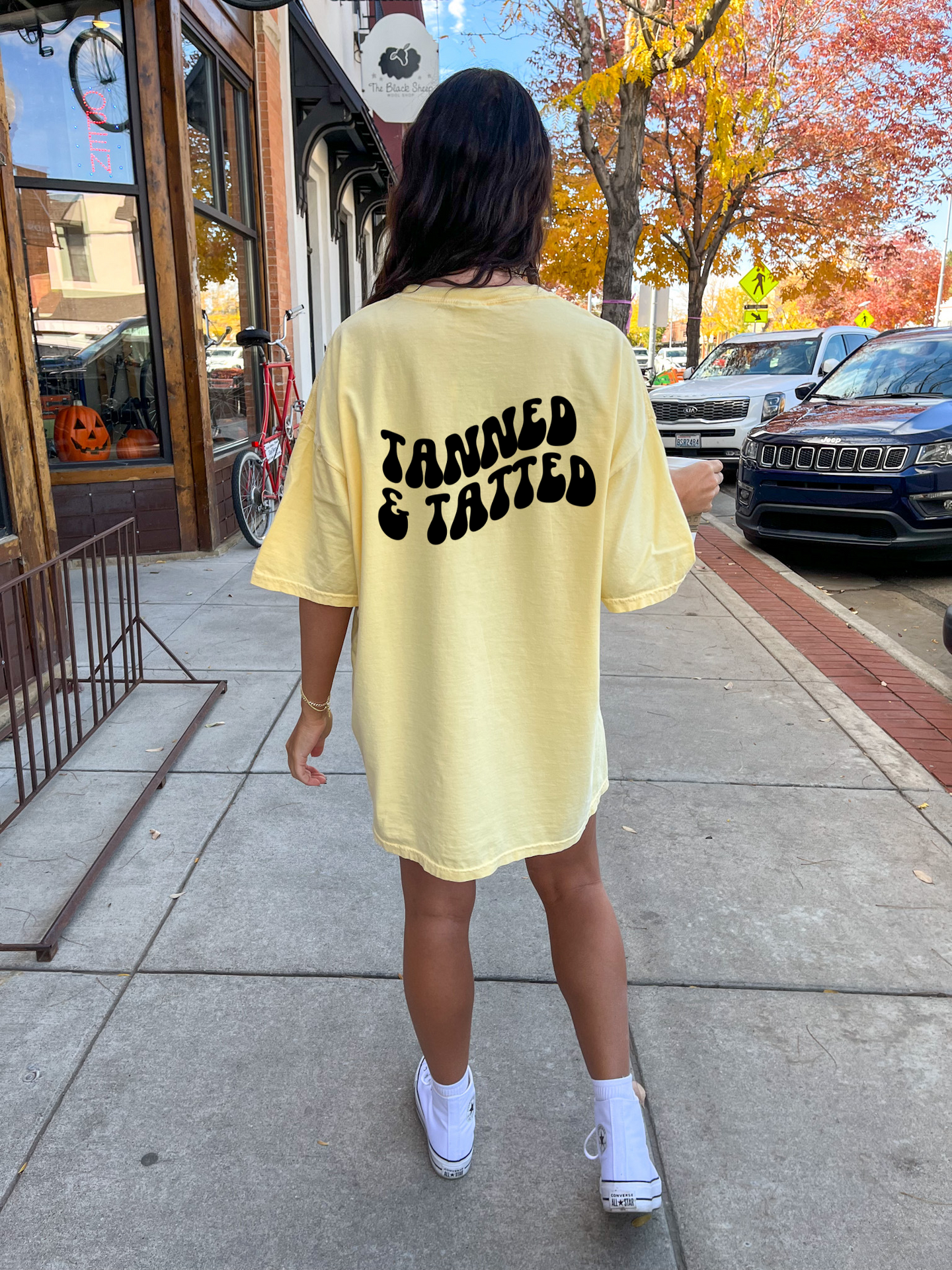 Tanned and tatted Comfort colors tee (Back print design)