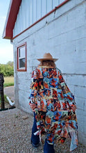 Load image into Gallery viewer, Cowboy Collage Western Shirt Dress Duster
