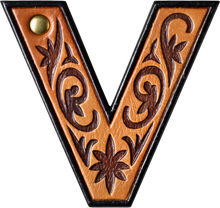 Load image into Gallery viewer, Monogrammed Initial Western Leather Look Saddle Longhorn Cowboy Cowgirl Kitchen Dish Towels Made in America
