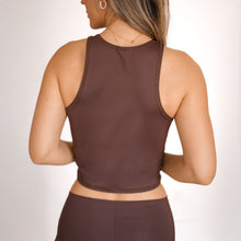 Load image into Gallery viewer, Solid Cacao Brown Mermaid Tank
