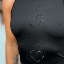 Load image into Gallery viewer, Heart Laser Black Mermaid Tank
