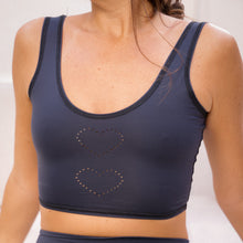 Load image into Gallery viewer, Heart Laser Navy Lover Tank ♡
