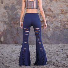 Load image into Gallery viewer, Solid Navy Laser Long Bell Bottom ♡

