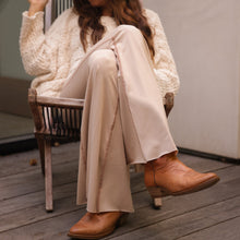 Load image into Gallery viewer, Solid Tan Crop Bell Bottom ♡

