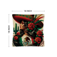 Load image into Gallery viewer, Colores De Mexico La Mexicana Pillow Case Made in America
