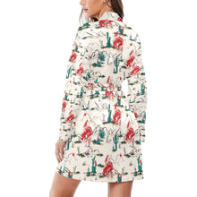 Load image into Gallery viewer, Desert Rodeo Women's Long Sleeve Belted Satin Feel Dressing Lounge Robe
