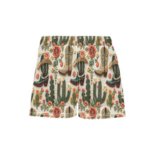 Load image into Gallery viewer, Women&#39;s Cream Cactus Boots Beach Board Shorts
