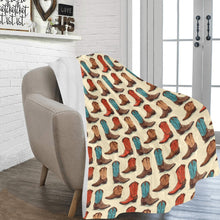 Load image into Gallery viewer, Got My Boots Western Micro Fleece Throw Blanket 60" x 80" Made in America
