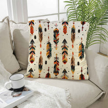 Load image into Gallery viewer, Aztec Feathers Pillow Case Made in America
