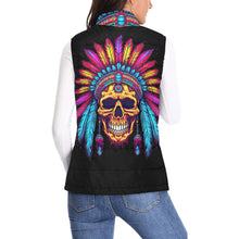 Load image into Gallery viewer, Indian Skull Women&#39;s Puffy Vest
