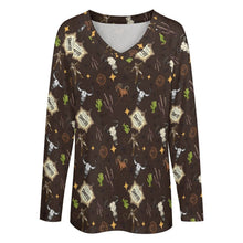 Load image into Gallery viewer, Baha Ranch Western Print Long Sleeve Tee
