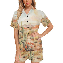 Load image into Gallery viewer, Watercolor Desert Women&#39;s Western Pajama Set
