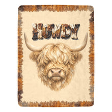 Load image into Gallery viewer, Baha Ranch Howdy Highland Throw Blanket 60" x 80" Made in America
