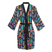 Load image into Gallery viewer, Crazy Cactus Lady Women&#39;s Lounge Kimono Robe
