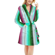 Load image into Gallery viewer, Turquoise Serape Women&#39;s Western Bath Robe
