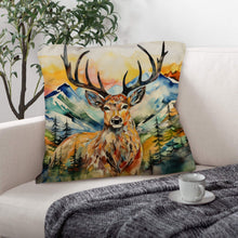 Load image into Gallery viewer, Watercolor Buck Hunting Pillow Case Made In America
