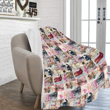 Load image into Gallery viewer, Danilo Painted Cowgirl Collage Throw Blanket 60" x 80" Ultra-Soft Micro Fleece Blanket 60" x 80" Made in America
