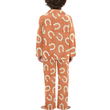 Load image into Gallery viewer, Rust Horseshoe Boy's Western Pajama Set
