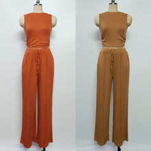 Load image into Gallery viewer, Ribbed Knit cropped tank + drawstring set - Week of 7.7
