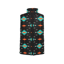 Load image into Gallery viewer, Turquoise Orange Aztec Women&#39;s Western Puffy Vest
