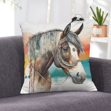 Load image into Gallery viewer, Baha Ranch Fancy Horse Velvety Soft Pillow Case Made in America
