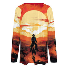 Load image into Gallery viewer, Baha Ranch Western Print Long Sleeve Top
