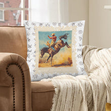 Load image into Gallery viewer, Baha Ranch Stamped Rodeo 2 Velvety Soft Pillow Case Made in America
