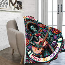 Load image into Gallery viewer, Cinco De Mayo Dia de los Muertes Throw Blanket Ultra-Soft Micro Fleece Blanket 60" x 80" Made in America
