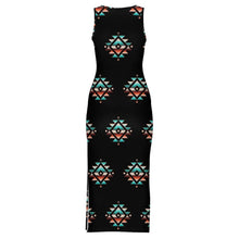 Load image into Gallery viewer, Southwestern Aztec Sleeveless Bodycon Side Slit Western Maxi Dress
