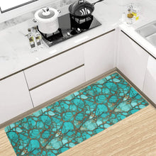 Load image into Gallery viewer, Turquoise Long Kitchen Mat 48"x17" Made in America
