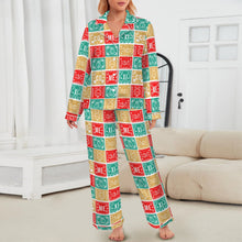 Load image into Gallery viewer, Colores De Mexico Picado Womens Satin Pajamas
