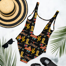 Load image into Gallery viewer, Yeehaw All Cowboy One Piece Swim Suit
