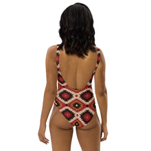 Load image into Gallery viewer, Yeehaw Rust Aztec One-Piece Swimsuit
