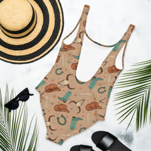 Load image into Gallery viewer, Yeehaw All Western One-Piece Swimsuit
